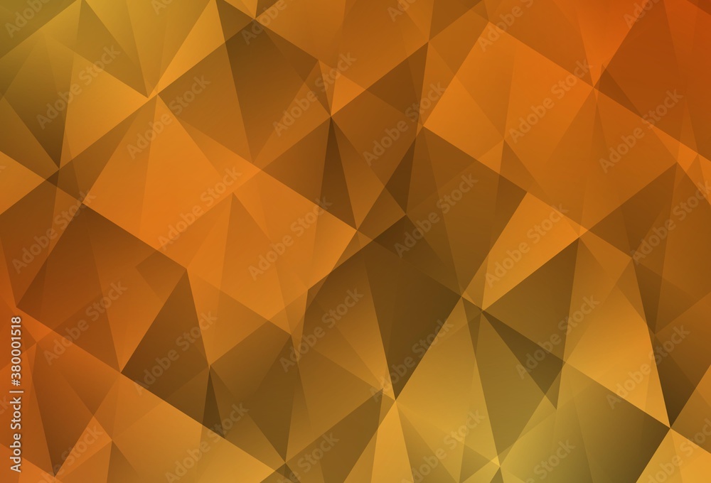 Light Orange vector triangle mosaic template.