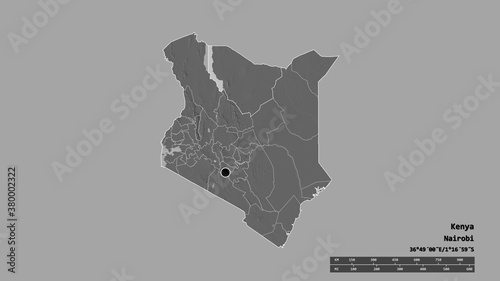 Location of Marsabit, county of Kenya,. Bilevel