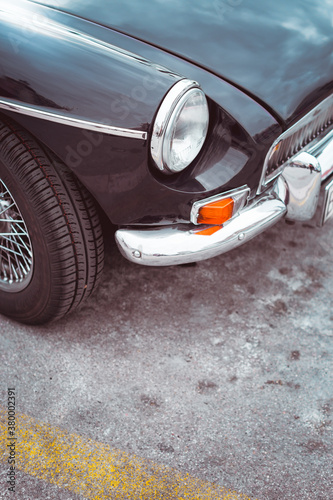 Detail of a classic car