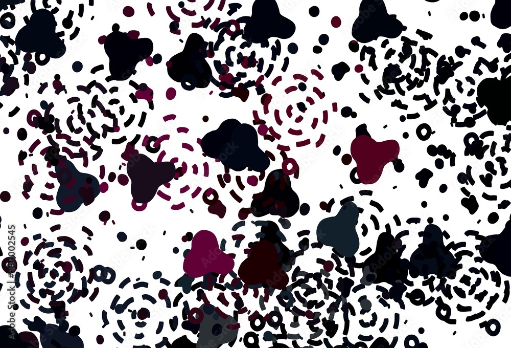 Fototapeta premium Light Pink vector background with abstract shapes.