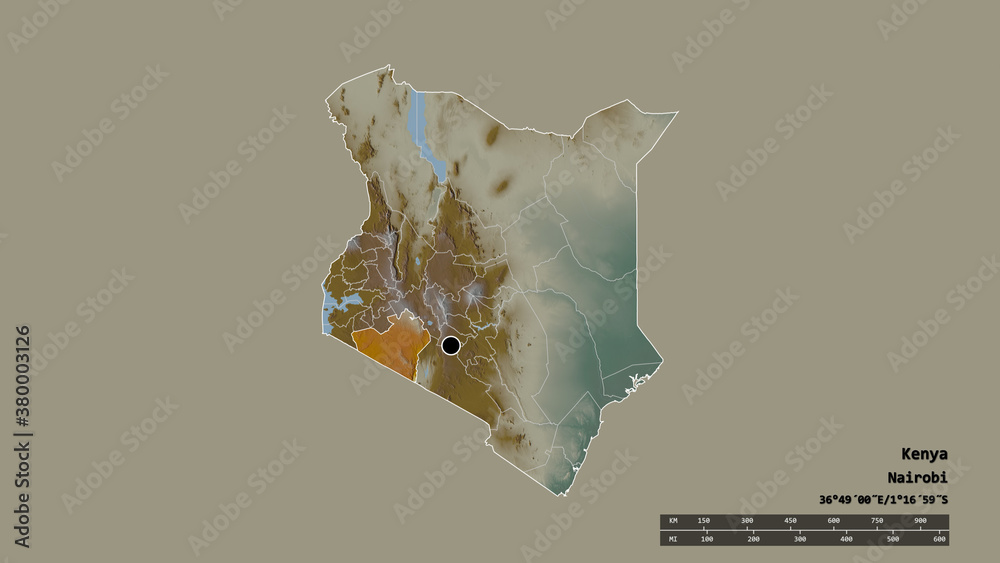 Location of Narok, county of Kenya,. Relief Location of Narok, county of Kenya,. Relief