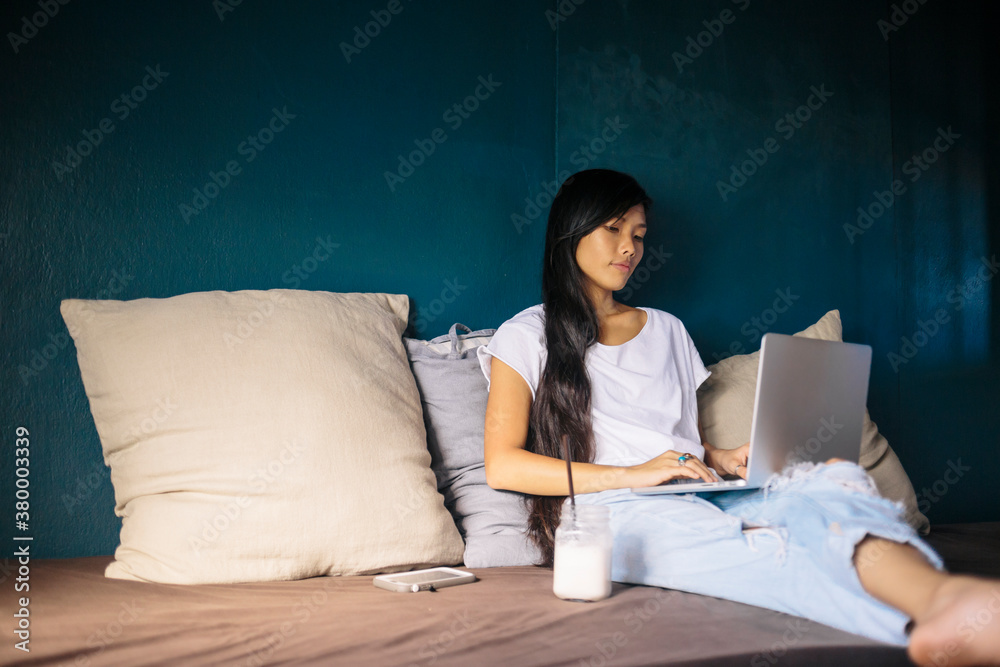 Woman working at home Woman working at home