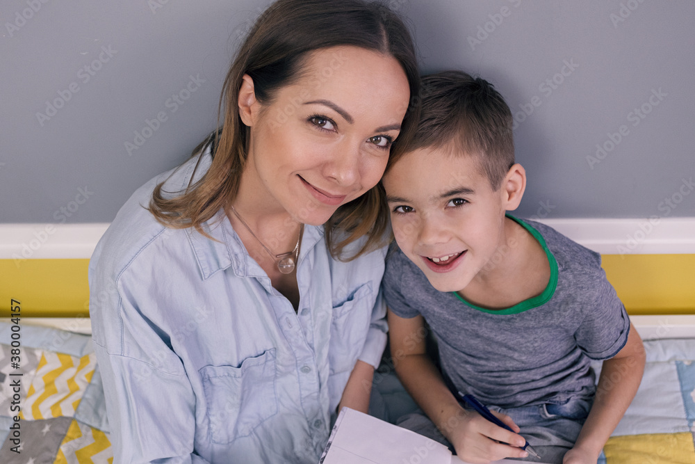 Mother and child with a book Mother and child with a book
