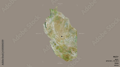 Wajir - Kenya. Bounding box. Satellite photo