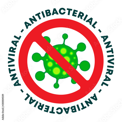 Antibacterial gel icon - antiviral sanitizer sign. Vector illustration