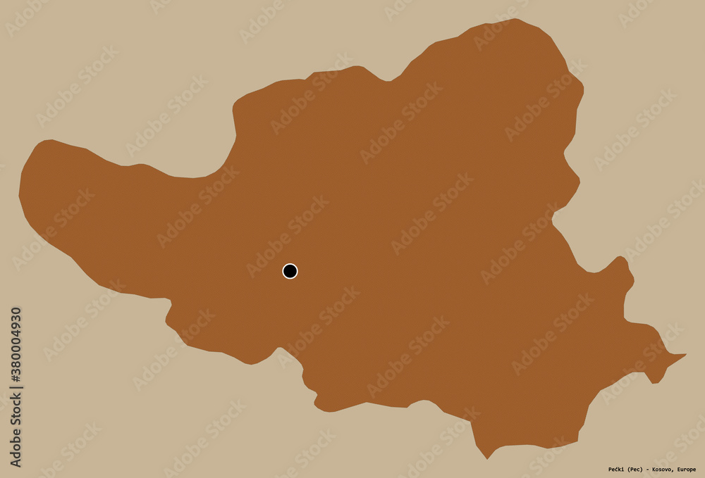 Pecki, district of Kosovo, on solid. Pattern