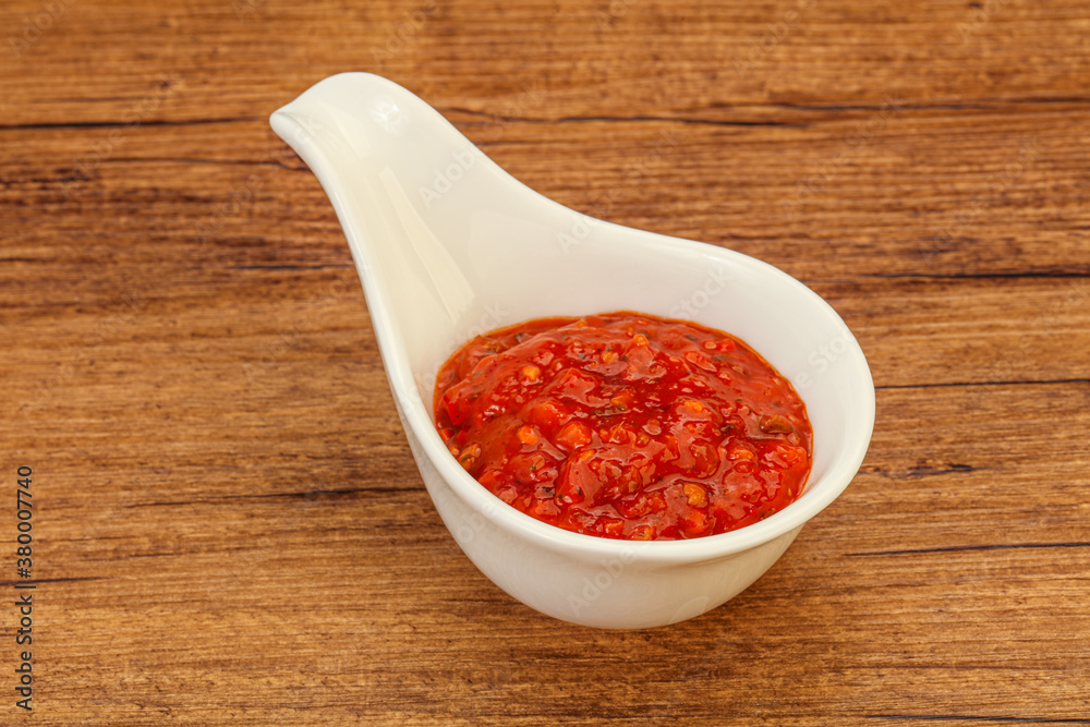 Tomato spicy sauce in the bowl Tomato spicy sauce in the bowl