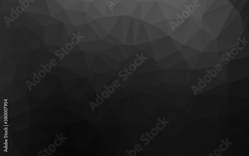 Dark Silver, Gray vector triangle mosaic texture. Brand new colorful illustration in with gradient. Textured pattern for background.