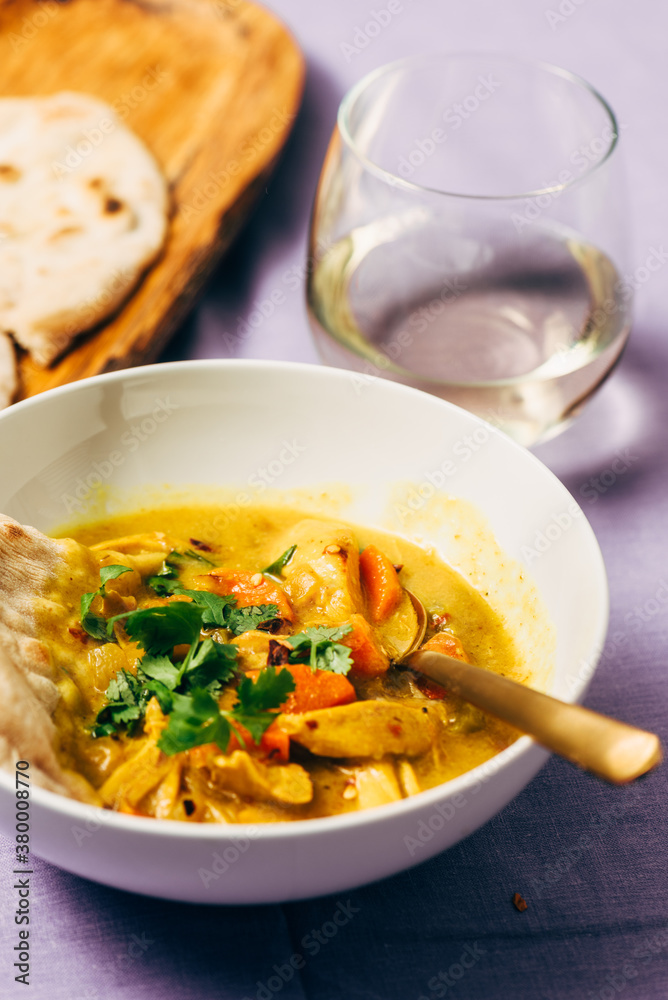 Turmeric Chicken Stew With Homemade Naan Turmeric Chicken Stew With Homemade Naan
