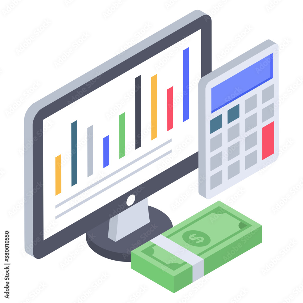Financial website icon design, isometric vector
Financial website icon design, isometric vector