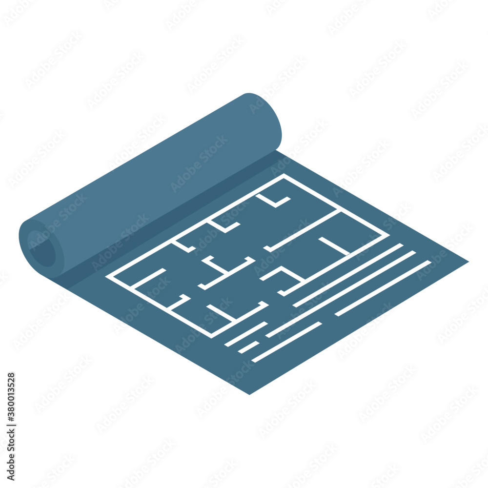 Construction blueprint paper in isometric design
Construction blueprint paper in isometric design