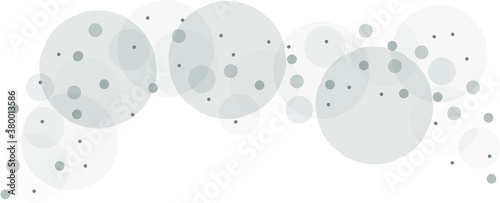 Gray vector background with a pattern of circles with different diameters. Textured template for a web splash in a modern style.