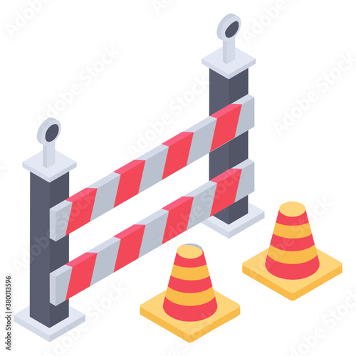 
Icon of under construction barrier 
