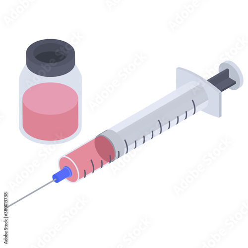 
Plastic syringe isolated on white background 
