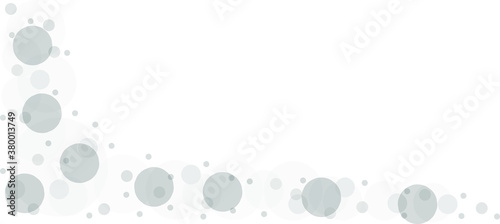 Gray vector background with a pattern of circles with different diameters. Textured template for a web splash in a modern style.