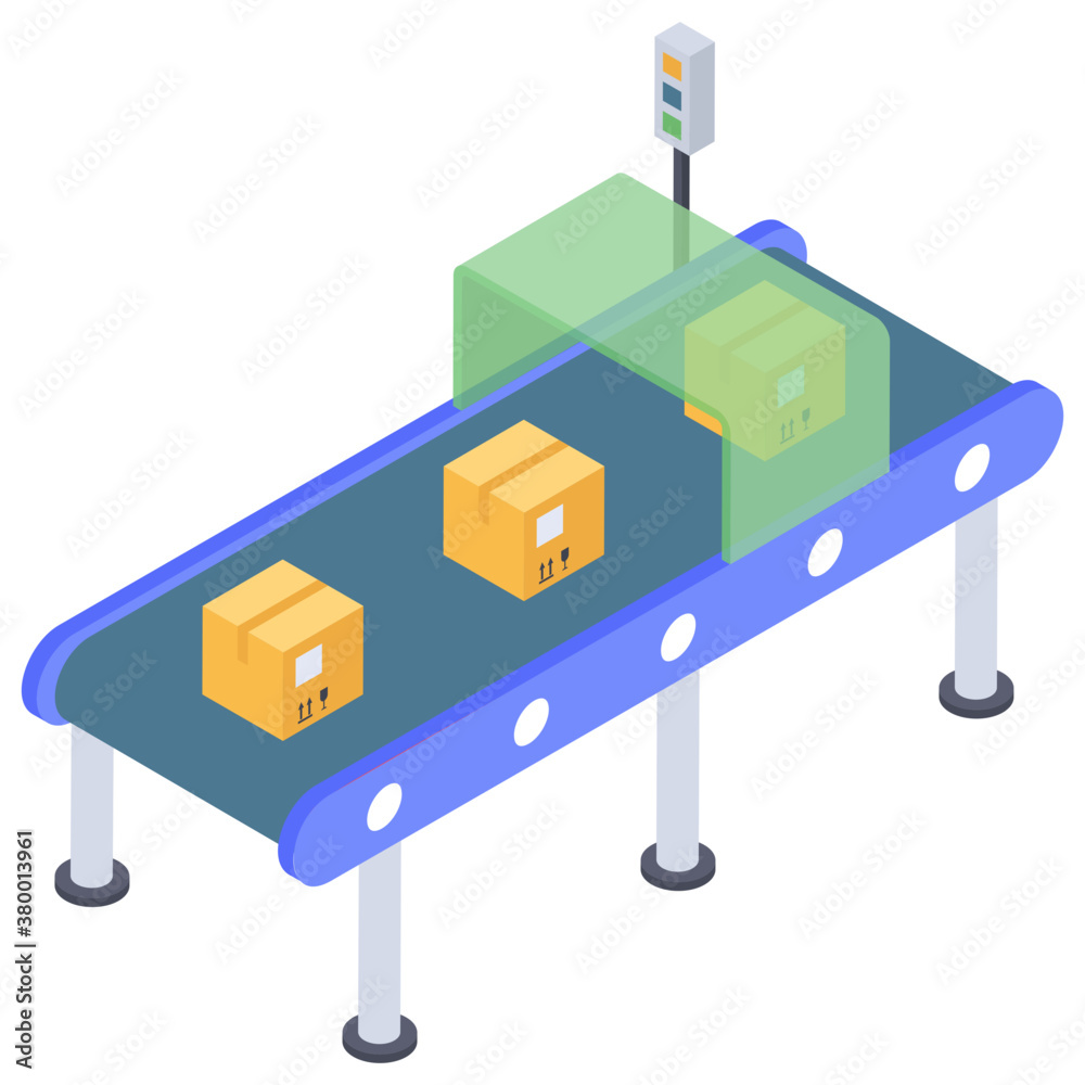 Fototapeta premium Conveyor belt icon isolated on white background