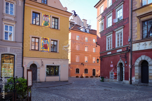 Warsaw  Poland - May 10  2018  Exteriors Of The Houses In Old Center City.