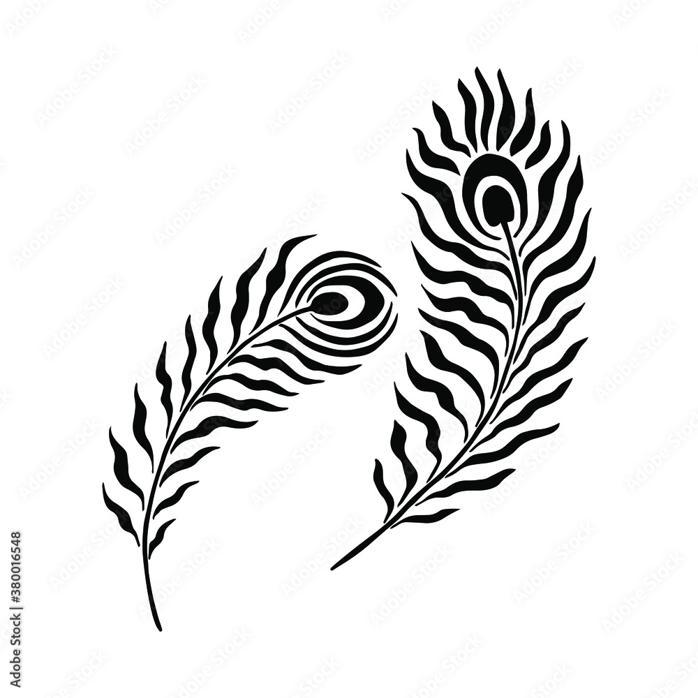 Bird feathers. Vector stock illustration eps10.