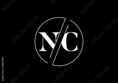 Initial Monogram Letter N C Logo Design Vector Template. N C Letter Logo Design photo