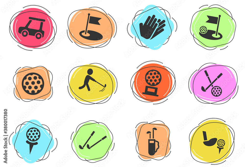 golf icon set golf icon set
