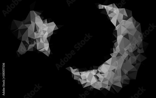 Dark Silver, Gray vector abstract polygonal layout. A vague abstract illustration with gradient. Template for your brand book.