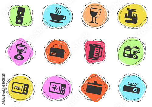 Kitchen Utensils Icon Set