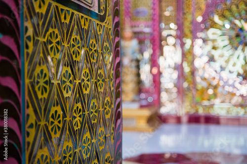 Dcorative hallways of Mandalay Temple photo