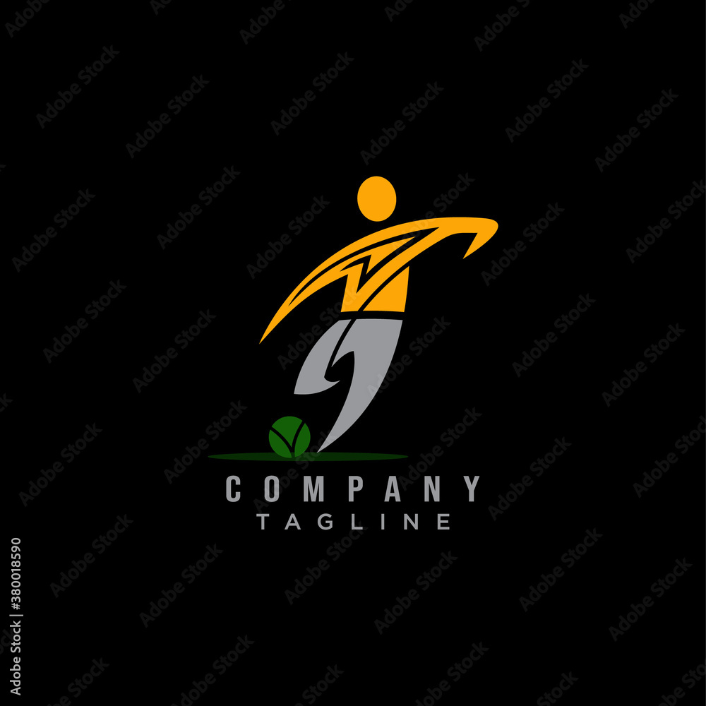 Creative ball playing logo design vector template Creative ball playing logo design vector template