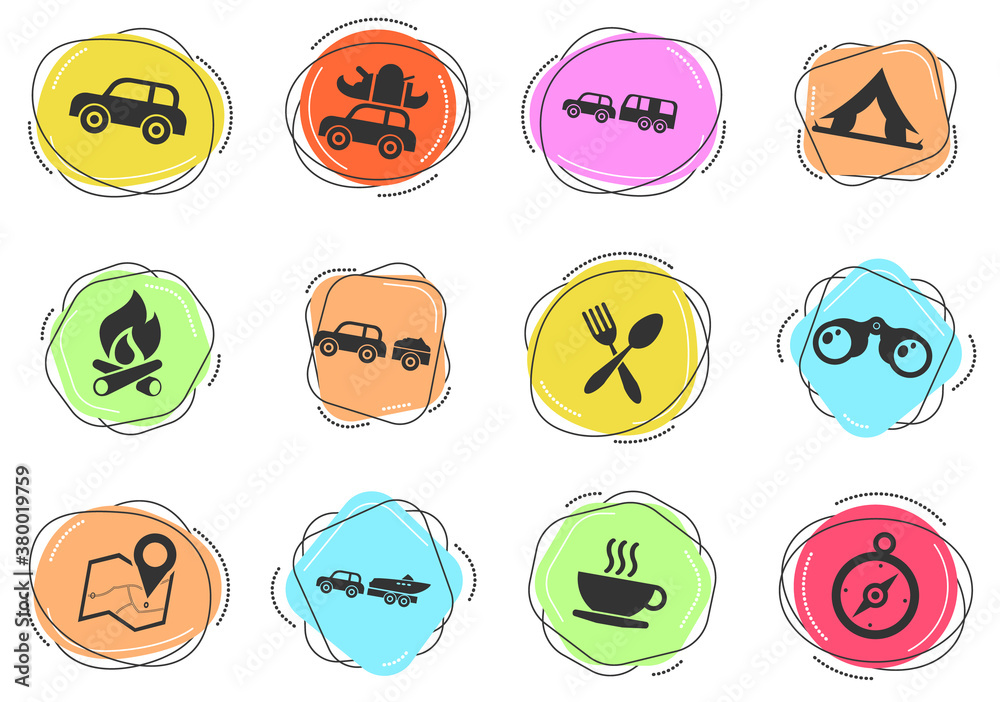 Tourism and Travel Icons Tourism and Travel Icons