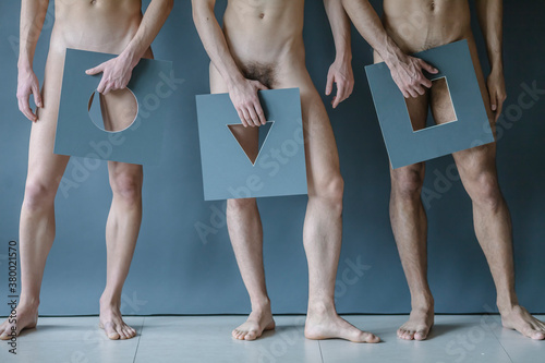 body,art,geometry,sex,male,shape,different,circle, triangle, square photo