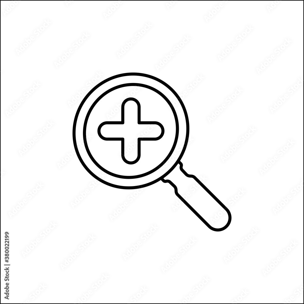 Zoom vector icon, magnify symbol. Plus sign Zoom vector icon, magnify symbol. Plus sign