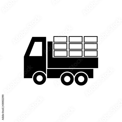 tipper truck illustration isolated on white background