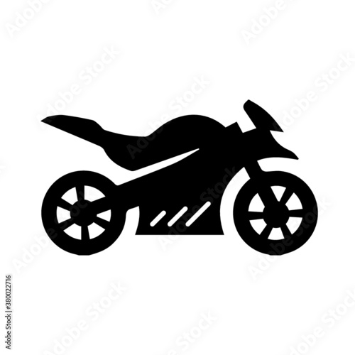 Set of isolated icons on a theme motorcycle black color