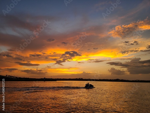 sunset over the sea