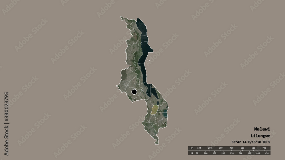 Location of Balaka, district of Malawi,. Satellite