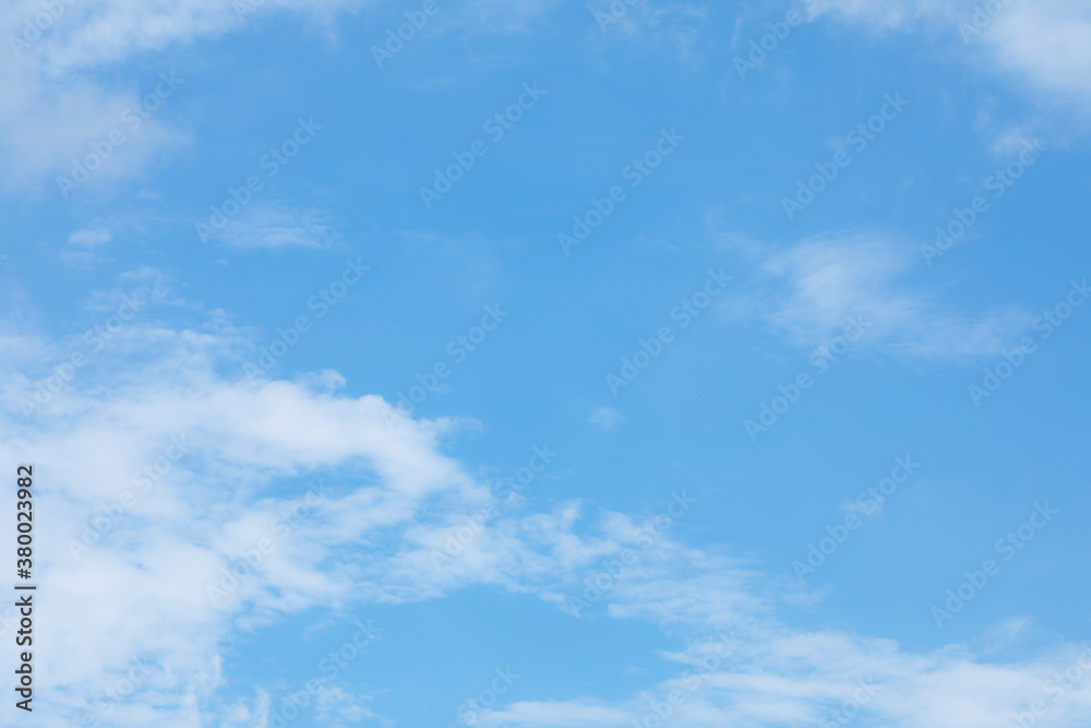 Blue sky background and white clouds soft focus, and copy space Blue sky background and white clouds soft focus, and copy space