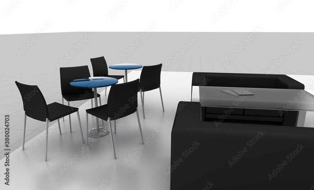 3d illustration of an Exhibition stand 3d illustration of an Exhibition stand