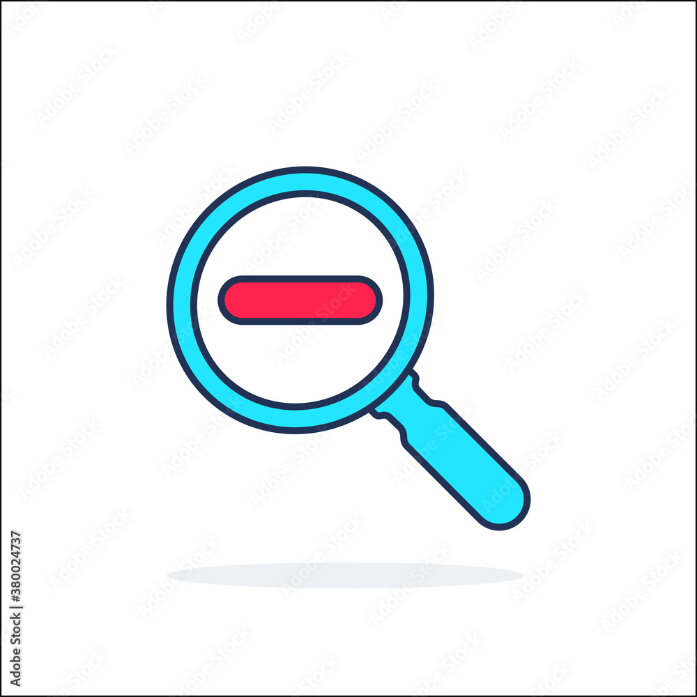 Zoom out icon with minus symbol. Zoom out icon with minus symbol.