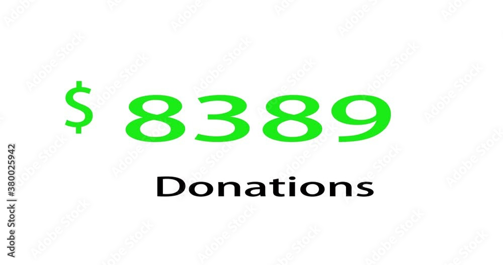 Donation Dollar Counter. Animation . Social problems Donation Dollar Counter. Animation . Social problems