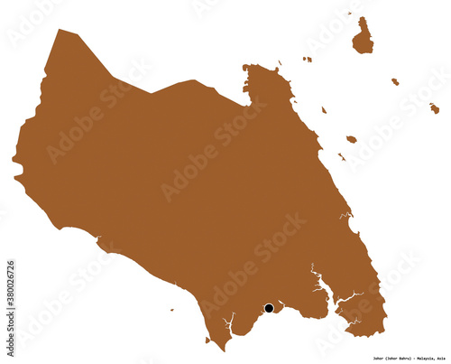 Quadro em tela Johor, state of Malaysia, on white. Pattern