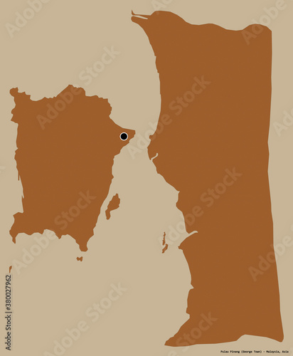 Pulau Pinang, state of Malaysia, on solid. Pattern photo