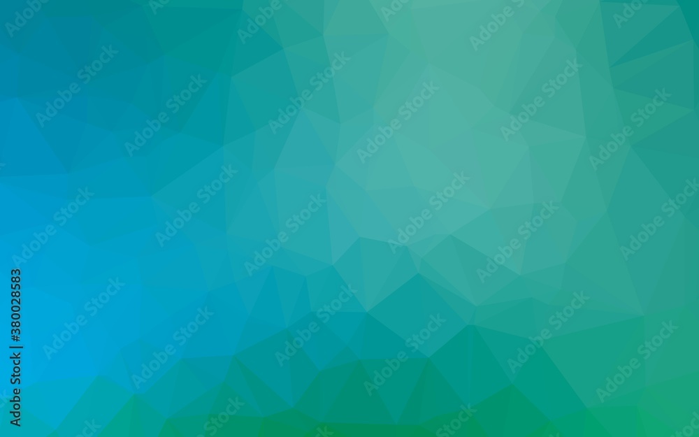 Light Blue, Green vector polygonal pattern. Glitter abstract illustration with an elegant design. Template for your brand book.