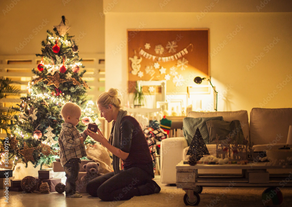 Mother and Child on Christmas Eve Mother and Child on Christmas Eve