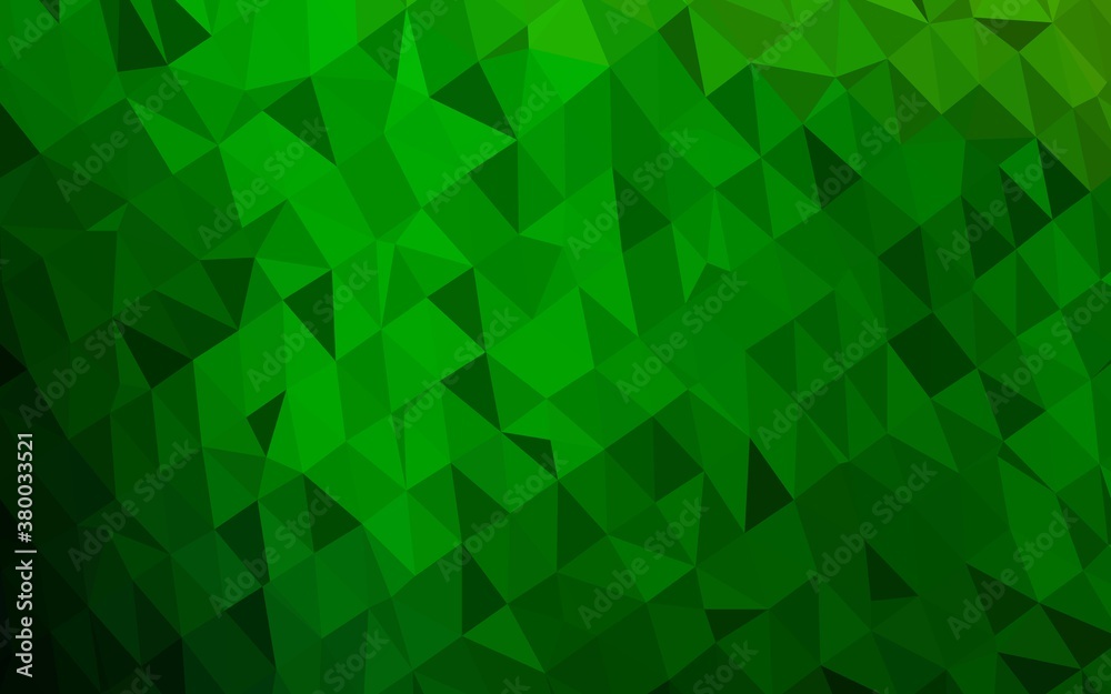 Light Green vector shining triangular pattern. Glitter abstract illustration with an elegant design. Completely new template for your business design. Light Green vector shining triangular pattern. Glitter abstract illustration with an elegant design. Completely new template for your business design.