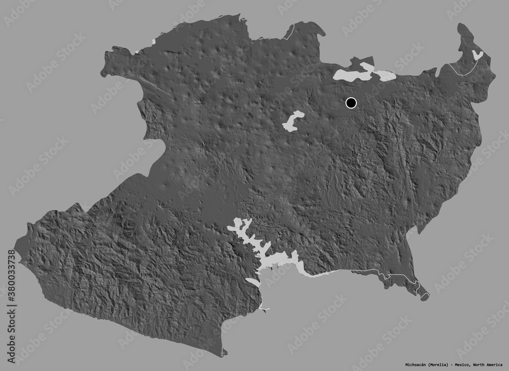 Michoacan, state of Mexico, on solid. Bilevel Michoacan, state of Mexico, on solid. Bilevel