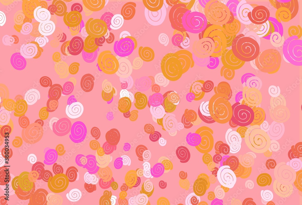 Light Red, Yellow vector background with bubble shapes. Light Red, Yellow vector background with bubble shapes.
