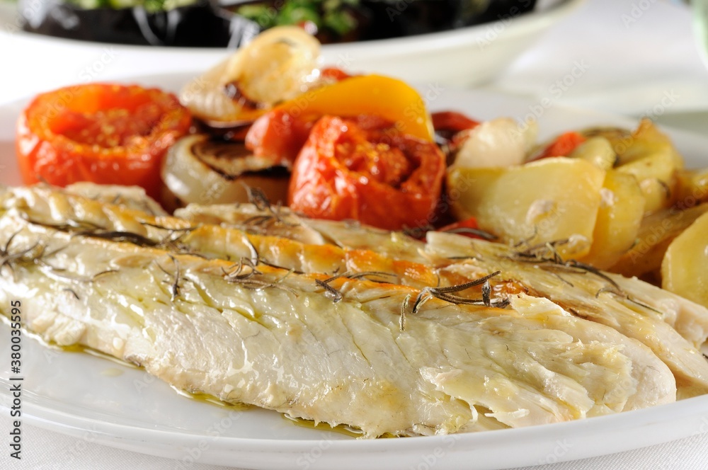 Εκτύπωση καμβά Peixe inteiro ao forno