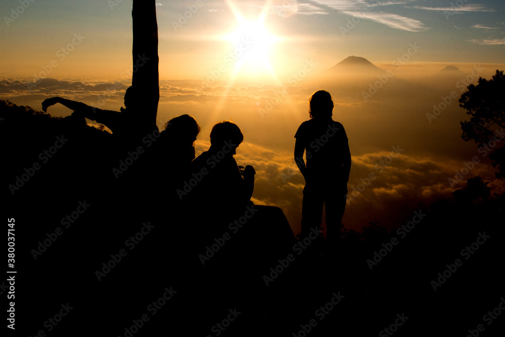 Sunset from Merbabu volcano, Indonesia Sunset from Merbabu volcano, Indonesia