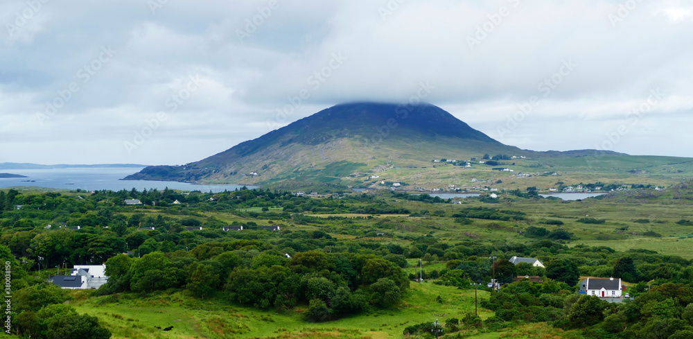 Connemara National Park Diamond Hill summit in the clouds