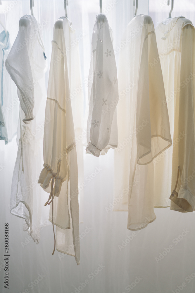 Suspended clean clothes Suspended clean clothes